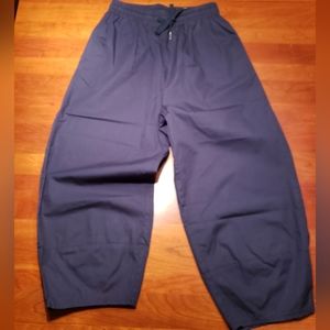 "No Name" Drawstring Pull-on Pants, Size S, dark navy.